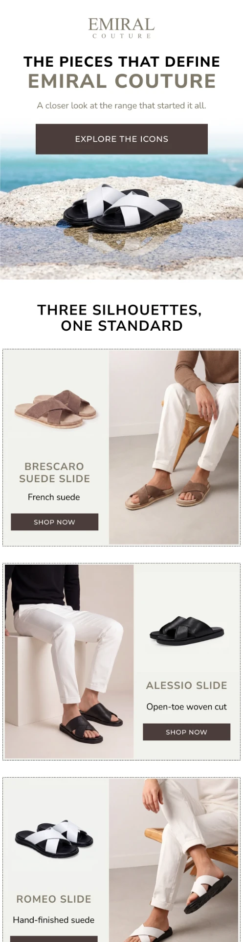 Minimal fashion email design