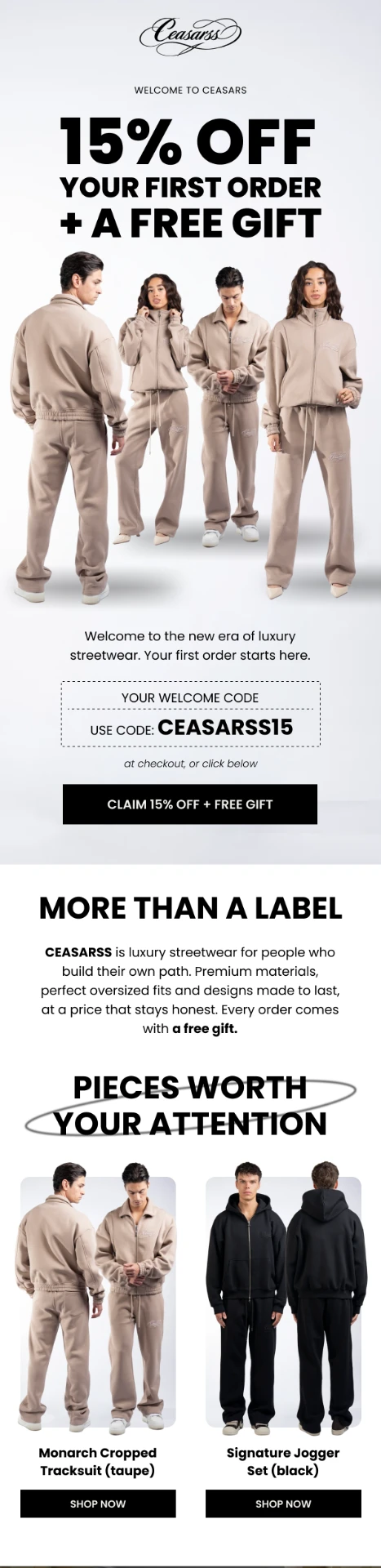 Brand email design
