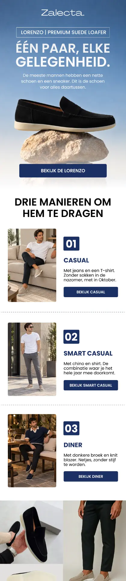 Zalecta Lorenzo suede loafer email design
