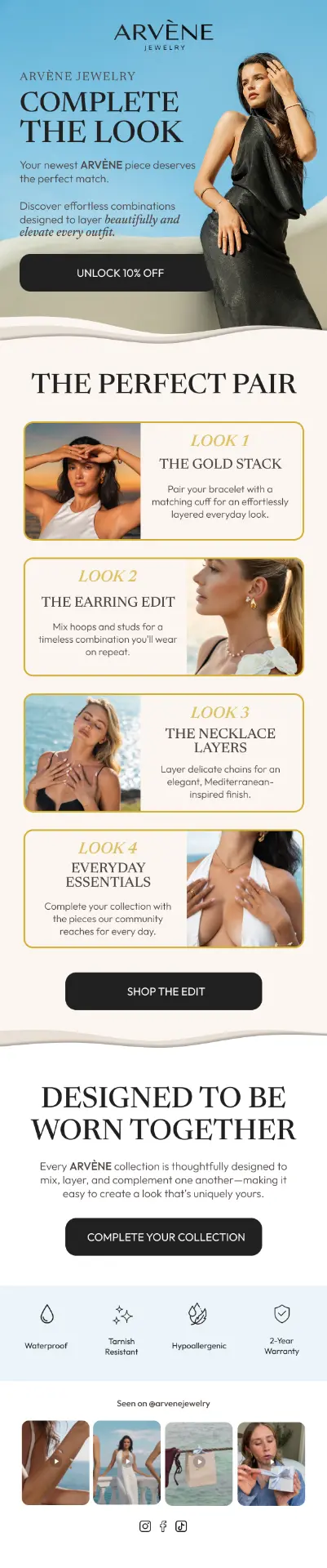 Summer collection email design